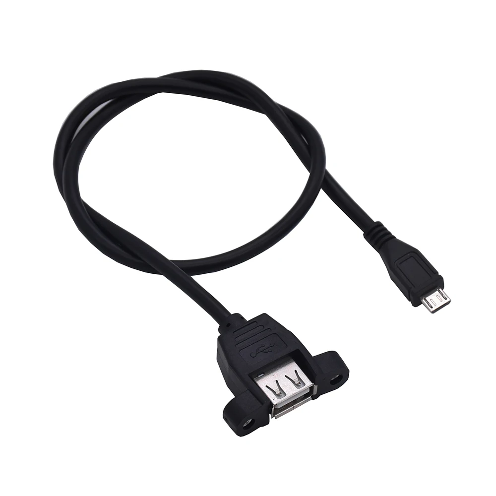 30 см 50 Micro B Male к USB A Female адаптер преобразователь с винтовым замком Панельное