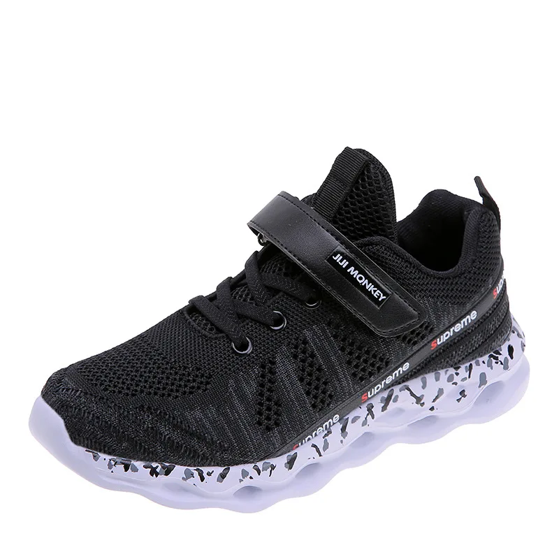 

Children's sports shoes 2019 spring new boys hollow flying woven shoes men and women children's casual shoes
