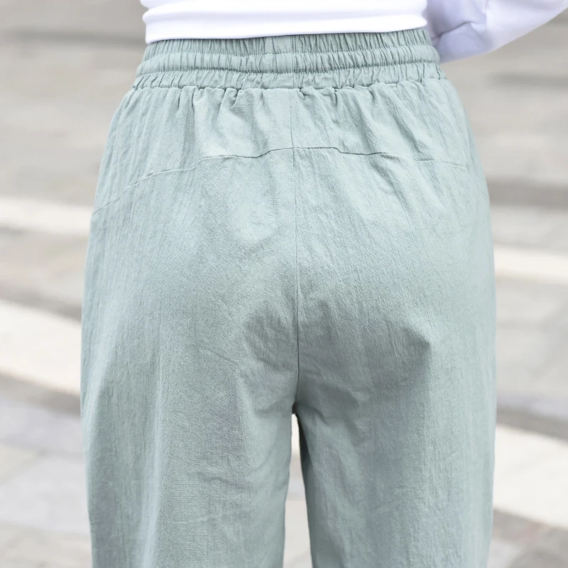 Women Calf-Length Pants 2019 New Leisure Hallen Pants Loose 91%-99% Cotton Women's Pants Casual Size S-XXXL HJH Women Calf-Length Pants 2019 New Leisure Hallen Pants Loose 91%-99% Cotton Women's Pants Casual Size S-XXXL HJH