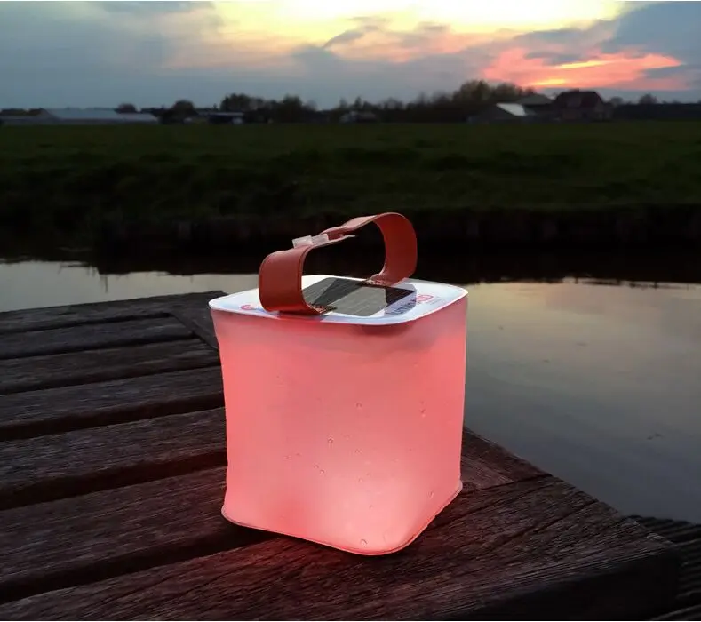 

HOWPOW Hot Sale 10LED Camping Solar Powered Foldable Inflatable Protable Light Lamp For Garden Yard Led Solar Lantern Outdoor
