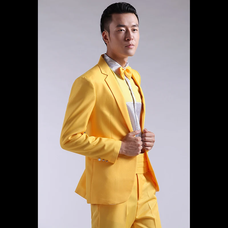 Latest Coat Pant Designs Yellow Formal 