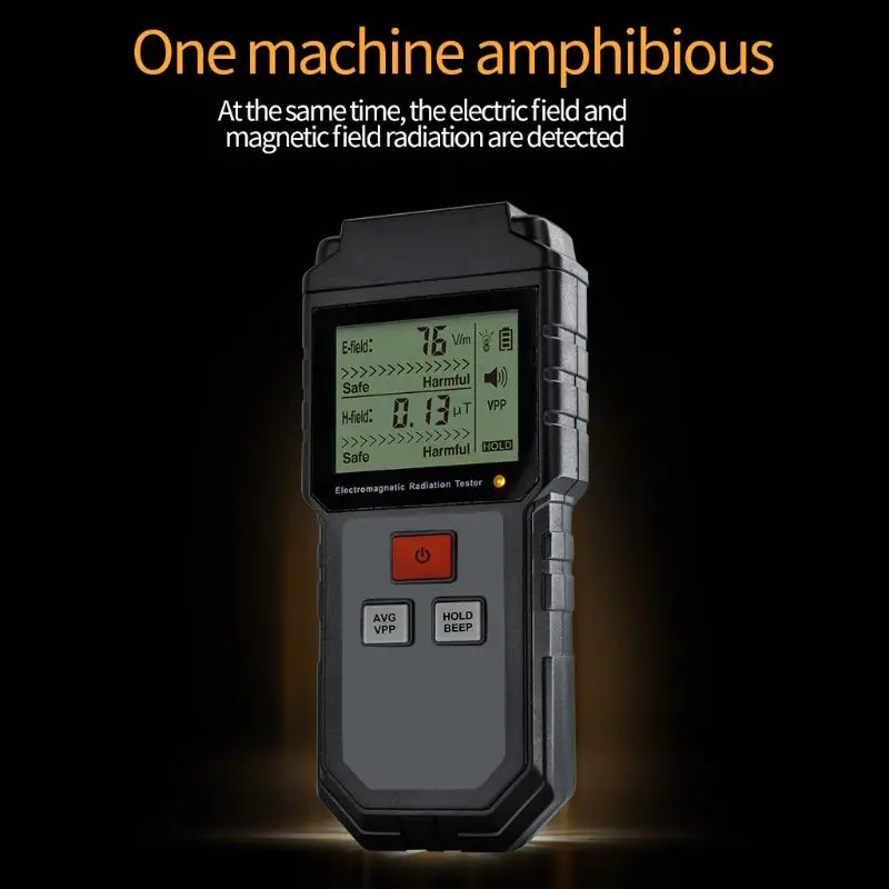 

ET825 Electric Magnetic Radiation Tester Digital LCD Display Electromagnetic Field Detector EMF Meter Gauge Dosimeter