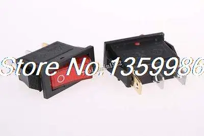 

100pcs Red Light ON/OFF SPST Snap in Boat Rocker Switch 3Pin 15A/250V 20A/125V
