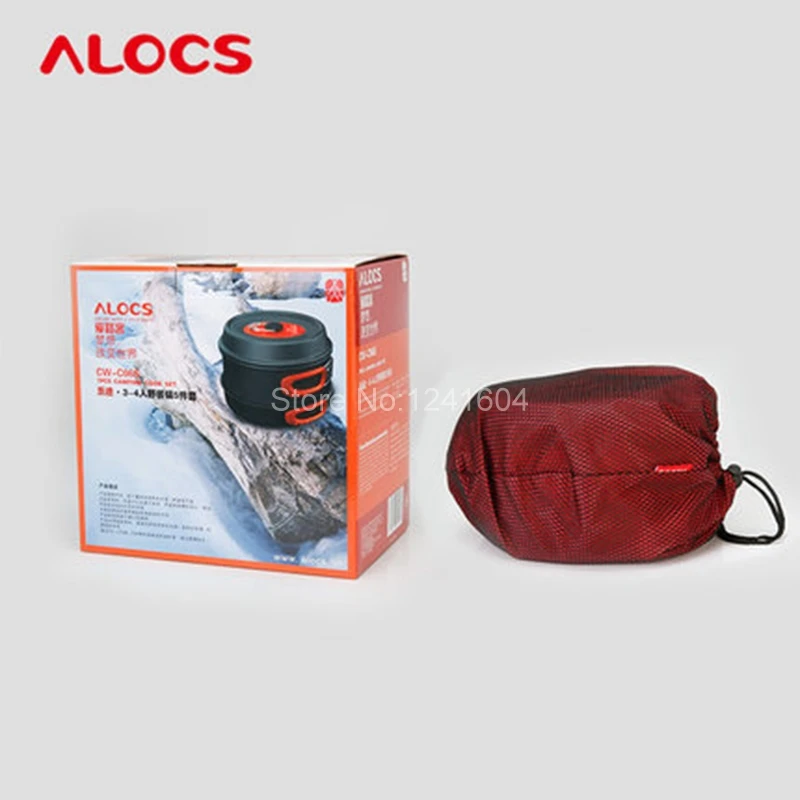 Alocs 7 unids al aire libre Camping senderismo Picnic utensilios de cocina conjunto con sartén olla tetera conjunto doblez Ollas Camping senderismo utensilios de cocina CW-C06S