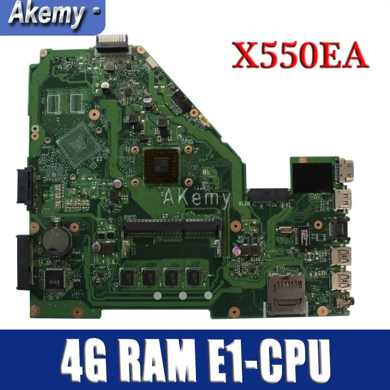 Amazoon X550EA محمول اللوحة الأم ل ASUS X550EA X550EP X550E X552E اختبار اللوحة الأصلية 4G RAM E1-CPU