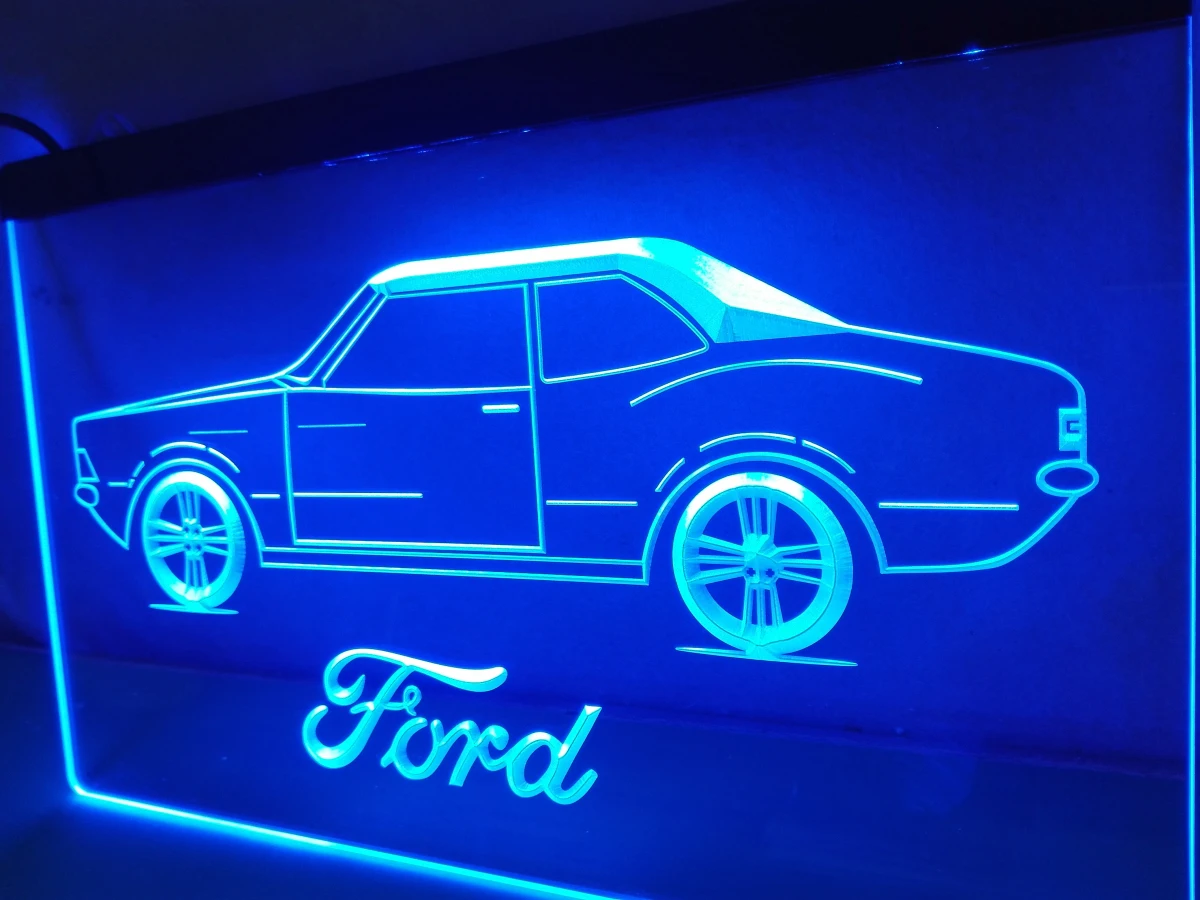 LG149 Ford LED Neon Light Sign hang sign home decor crafts ...