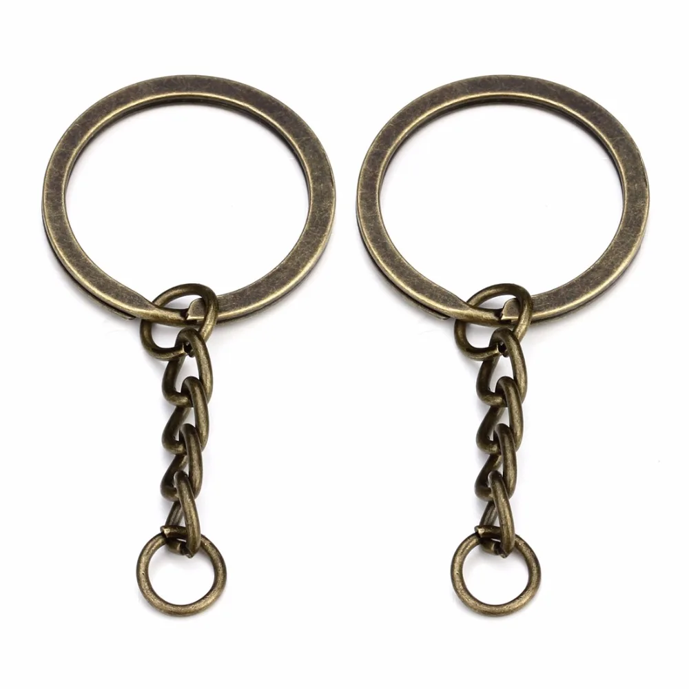 Цепочка для ключей металлическая с разрезом 20 шт./лот|split ring keychain|keychain wholesalering keychain