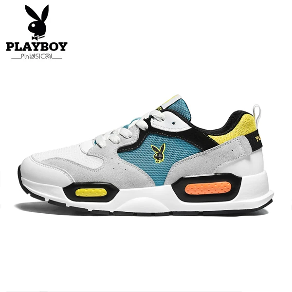 PLAYBOY/Новинка года; Лидер продаж; сезон весна; водонепроницаемые мокасины; мужские кроссовки с дышащей сеткой; мужская повседневная обувь; удобная мягкая мужская обувь; PL611014 - Цвет: Цвет: желтый