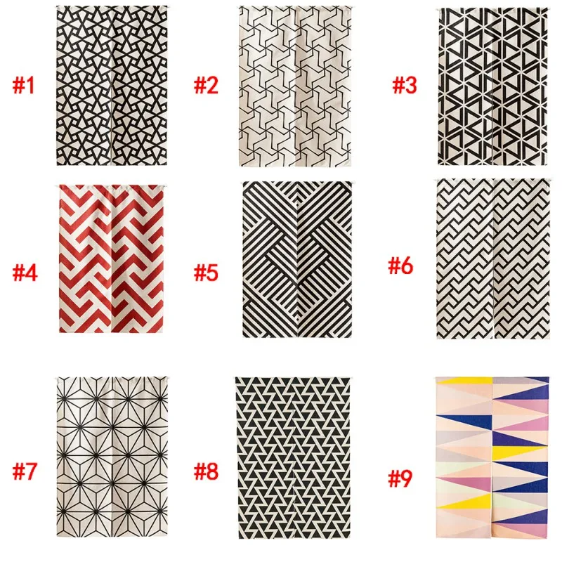 

Kitchen/Door Short Curtains Cotton Linen Half Open Door Valance Hanging Doorway Curtain Japan And Traditional Chinese Style