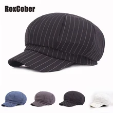 RoxCober унисекс кепка газетчика Для мужчин Для женщин хлопок восьмиугольная шляпа плоской подошве в стиле ретро шапки chapeau модные шикарные шляпы для путешествий