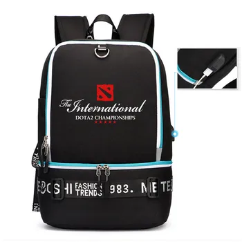 

2019 New The International DOTA2 Championships NAVI Team Men Backpack Dota Travel Backpack USB Charging Laptop Backpack Rugzak