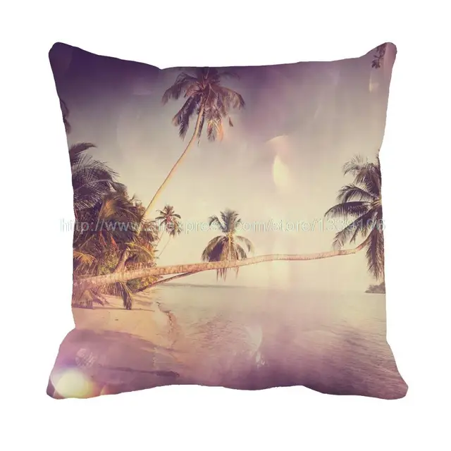 Hawaii Beach Style Scenery Print Custom Personalised Cushions For Hawaii Beach Style Scenery Print Custom Personalised Cushions For Sofa Chair Home Decor Throw Pillow Decorative