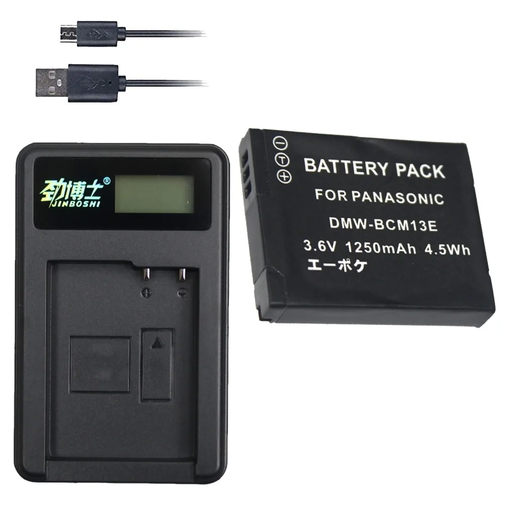 1 шт. DMW BCM13E BCM13 батарея + ЖК зарядное устройство USB для Panasonic Lumix DMC TZ60 ZS27 ZS30 ZS35 FT5