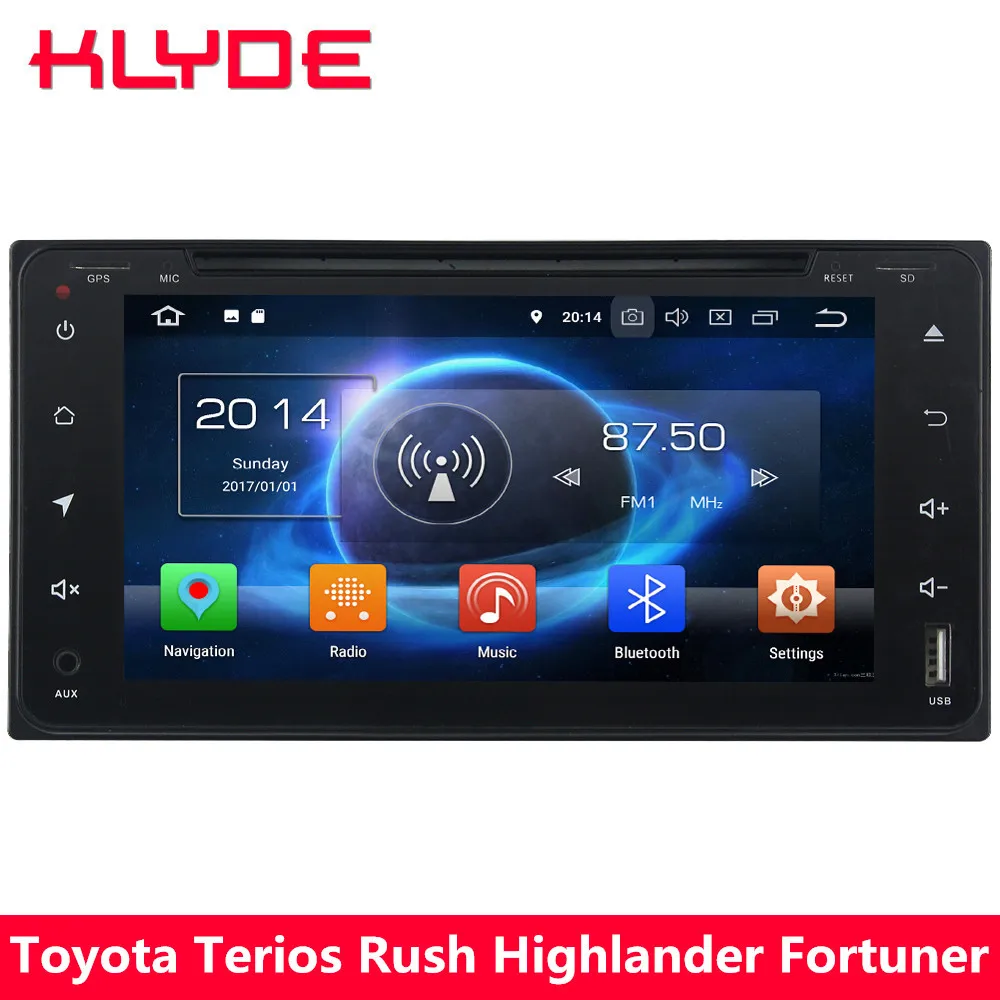 cheap KLYDE 4G Octa Core Android 8 7.1 4GB RAM 32GB ROM Car DVD Player Radio For Toyota Hiace Prado Previa Crown Camry Tundra Corolla