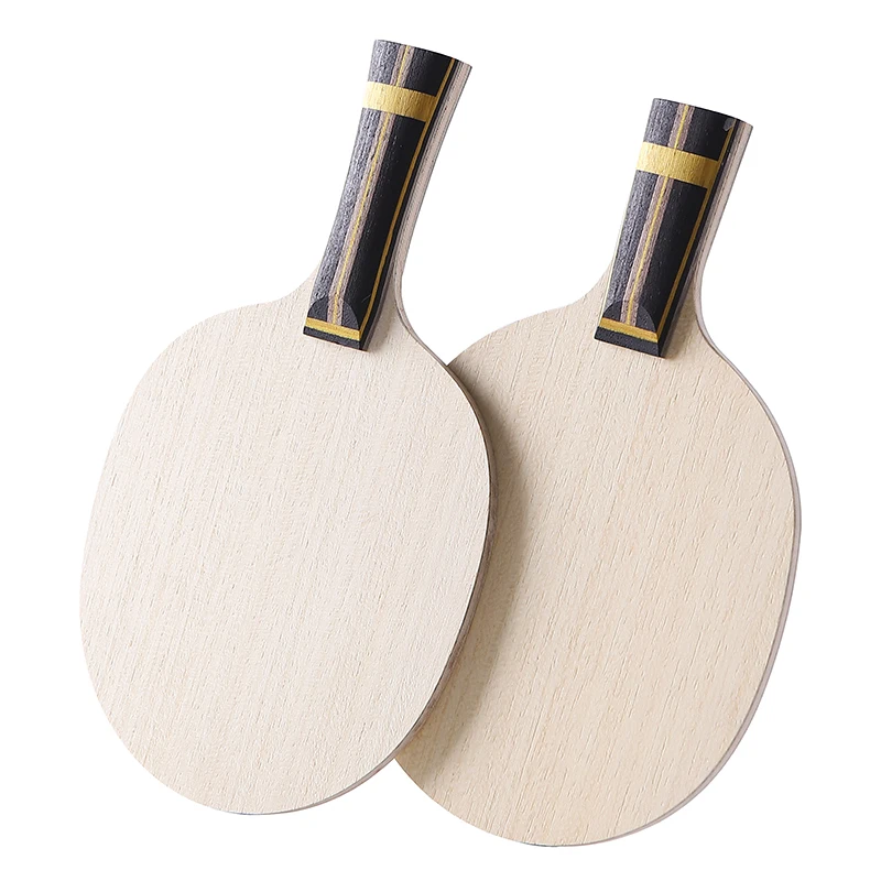 Zhangjike ZL الكربون تنس طاولة شفرة 5 طبقات الخشب 2 طبقات ZL الكربون الهجومية طويلة مقبض قبضة الأفقي بينغ بونغ مضرب