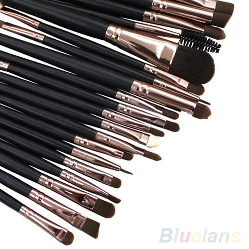 Hot 20Pcs Cosmetic Sets Soft Powder Foundation Eyeshadow Eyeliner Lip Makeup Brushes  7COB