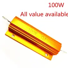 1 шт 100W 8R 10R 15R 18R 20R 30R 40R Алюминий Мощность металлический корпус чехол с проволочной обмоткой резистор 8 10 15 18 20 30 40 Ом 100 Вт 5
