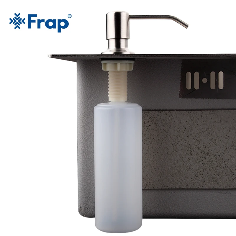 Frap Kitchen Soap Dispensers Deck Mounted Hand Soap Dispenser Stainless Steel Liquid Soap Bottle Kitchen Accessories