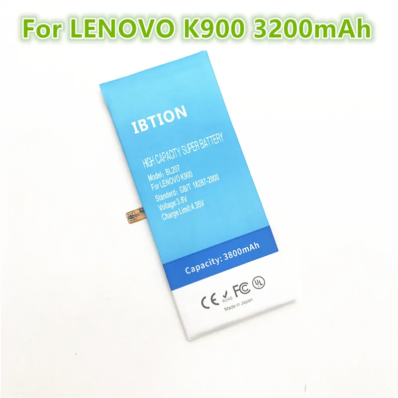 Ibtion 3200 мА/ч, BL207 Батарея для LENOVO K900 Батарея