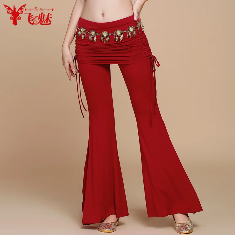 Женские брюки для танца живота из модала с кулиской и разрезами|belly dance costumes|belly