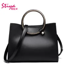1 Piece Retail Brand New Women Handbgas European And American Style Genuine Style Black Grey Red Pink Shoulder Bags Totes