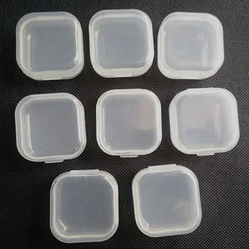 

20Pcs Square Mini Clear Plastic Storage Containers Box with Lids for Small Items