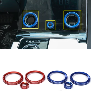 

3Pcs Aluminum Alloy Central Air Conditioning Volume knobs Ring Trims For Land Rover Range Rover VELAR 2017 Car Accessories