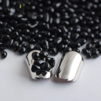 

HISENLEE 50gram Black Jet Color Mini Bead Stone 3D Nail Rhinestone Small Irregular Beads Manicure DIY Nail Art Decoration