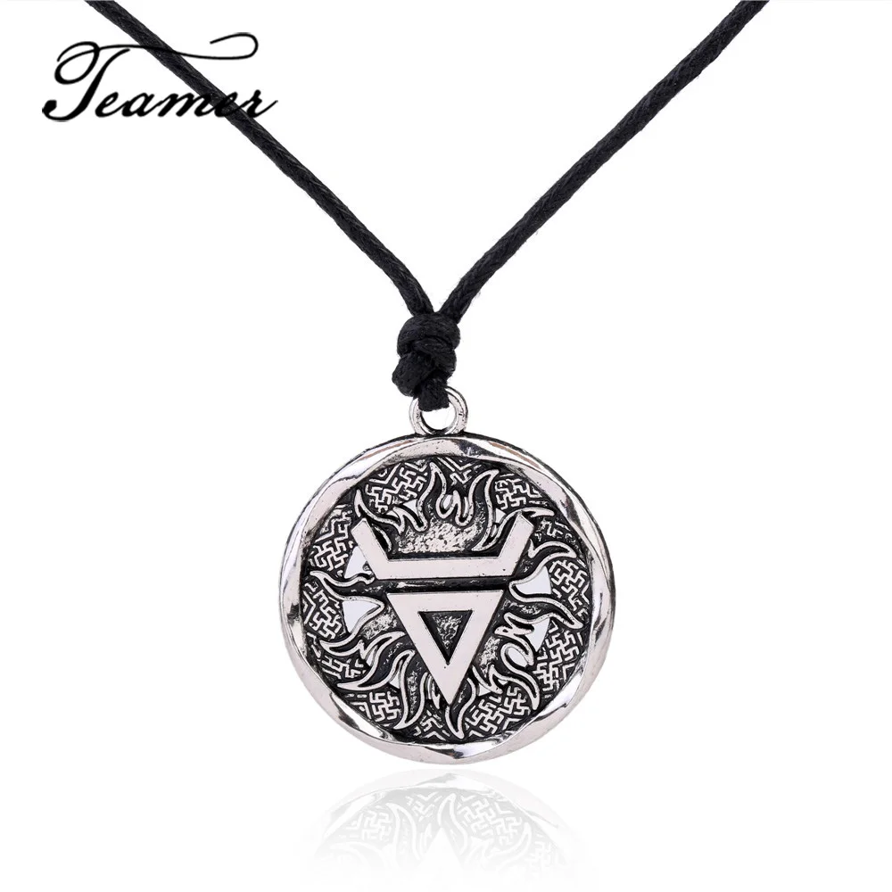 Teamer серебряный цвет Veles Symbol Weles славянское богатство талисман подвеска старинное