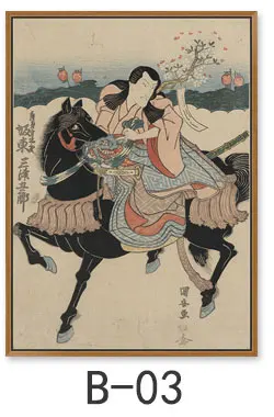 Японский Ukiyo-e красота рисунок холст живопись спа Ресторан Классическая роспись дамы Настенная картина плакат домашний декор для гостиной - Цвет: Прозрачный