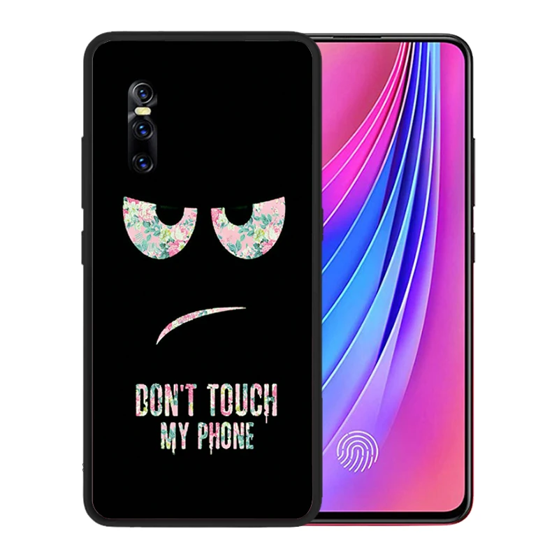 Black Silicone Case for Vivo V15 Pro Phone Cases Cover Coque Fundas