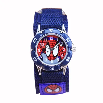

New Children Watches Boy Spiderman Hand Watch Gifts Spider man Luminous Analog Nylon Strap Cartoon Kids Wristwatch Relogio
