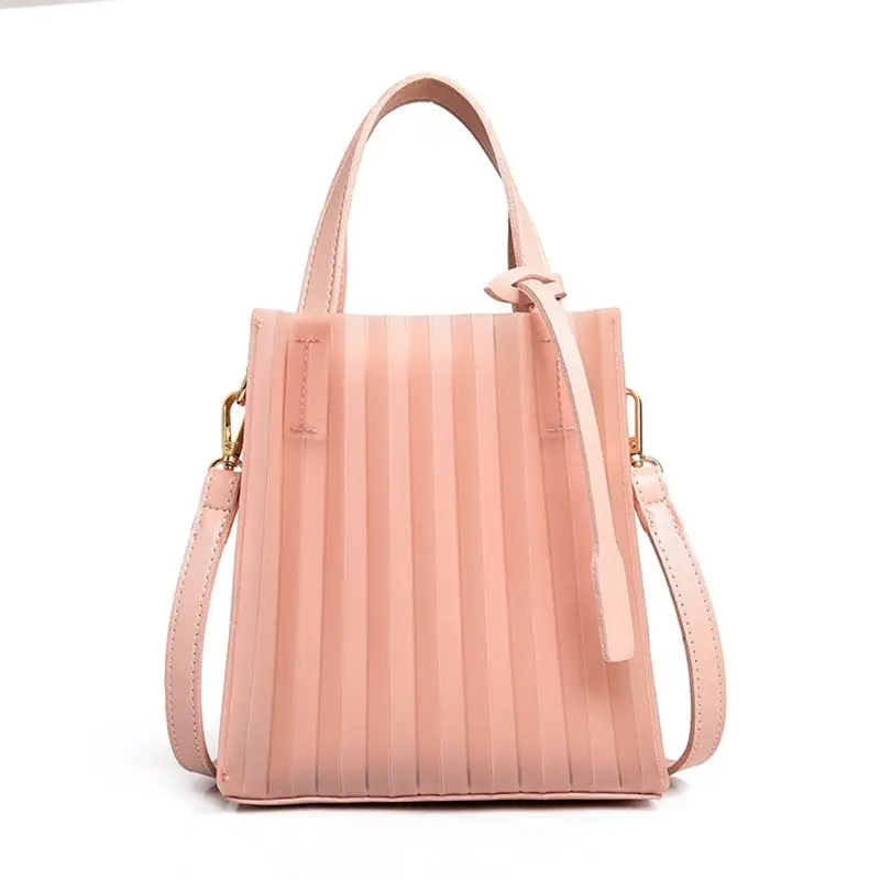 

2Pcs/Set Women Girls Summer Fashion Translucent Tote Bag Crossbody Shoulder Bag Handbag Purse