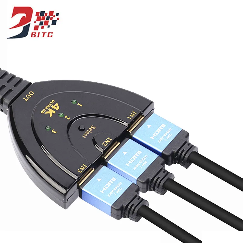 SZBITC 3 в 1 выход HDMI коммутатор 3X1 Pigtail HDMI переключатель 4K2K HD концентратор V1.4B сплиттер Кабель-адаптер для HDTV xbox PS