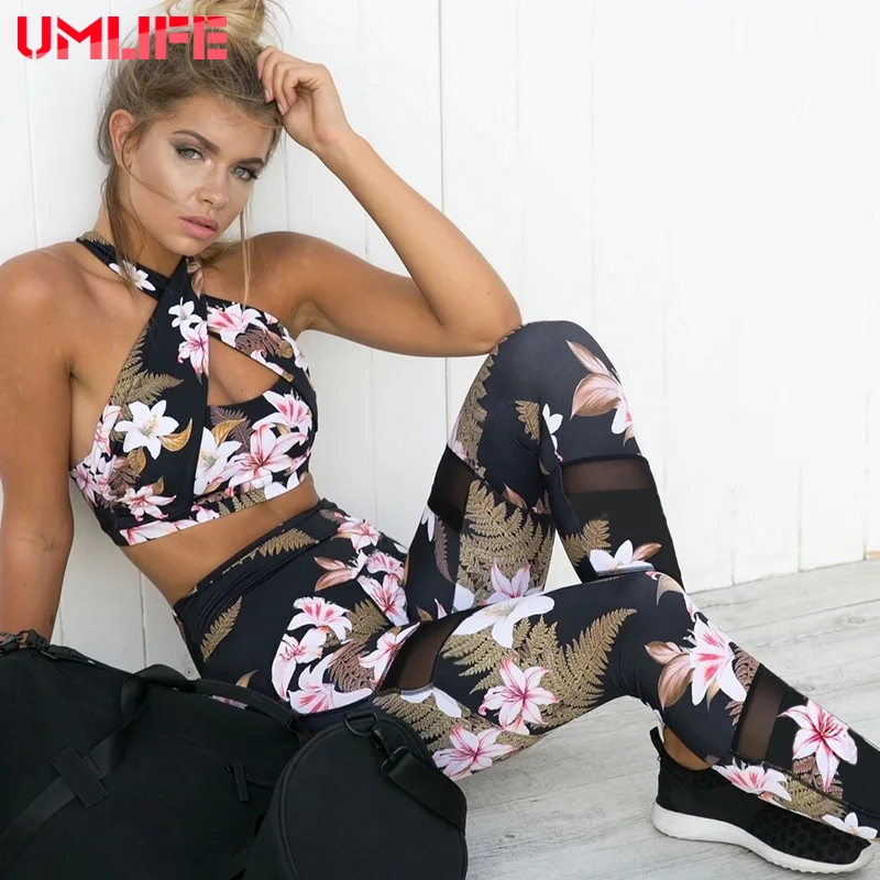 Женский комплект для йоги UMLIFE спортивный костюм из 2 предметов женский