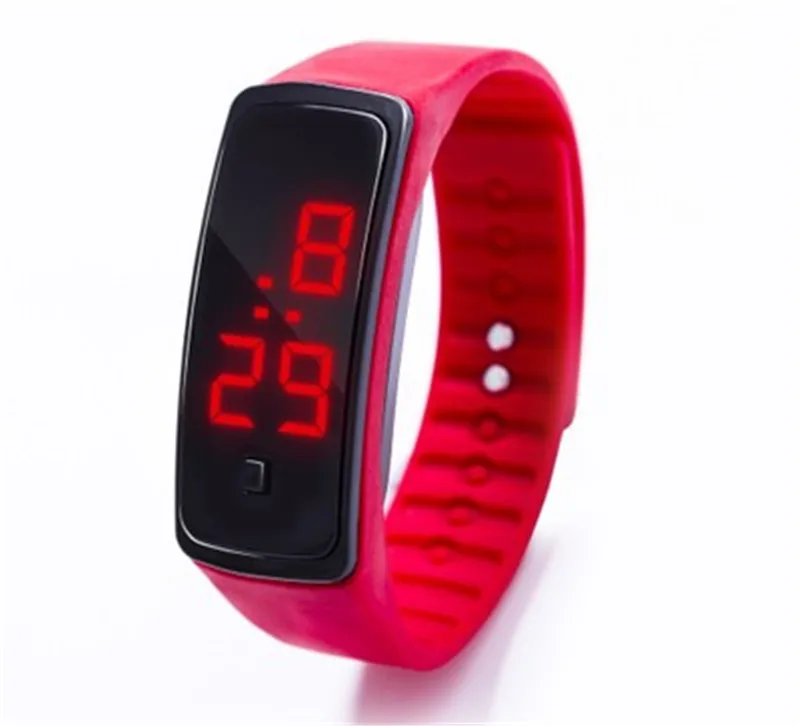 Светодиодный цифровые часы электронные наручные часы для любителей Кореи мужские и женские часы креативный календарь красочные резиновые Смарт часы