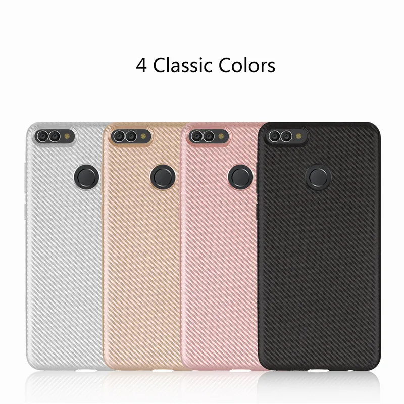 

For Huawei Y9 2018 case PU Back cover For Huawei Y9 2018 FLA-LX1 FLA-LX2 FLA-LX3 Y 9 2018 Phone case bag Luxury carbon fibre