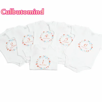 

Culbutomind Baby short Sleeved sleepsuit for one week romper 7pcs/lot soft Cotton clothes for 0-12M Newborn white Daily playsuit