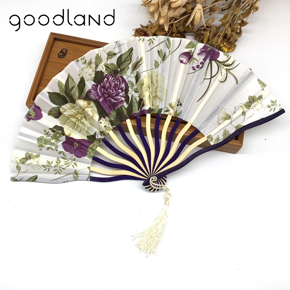 1pcs with Gift bag Bamboo Hollow Flower Hand Fan Folding Pocket Fan Wedding Decoration mariage