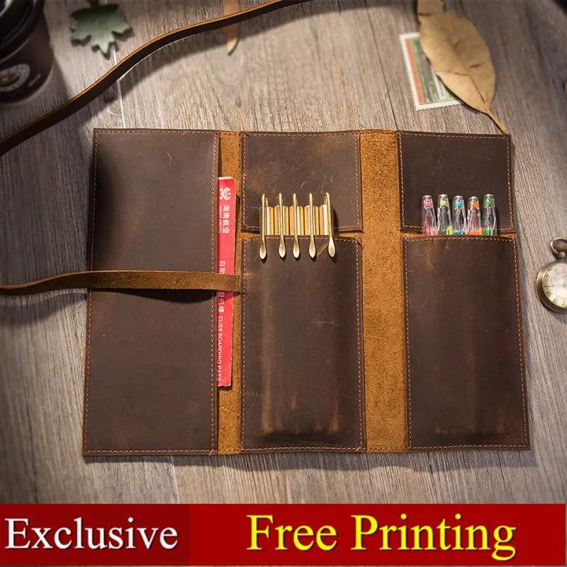 

Genuine leather pencil case Pencil holder stationary for school students large Pen case chancery Office Pencil Bag free printing