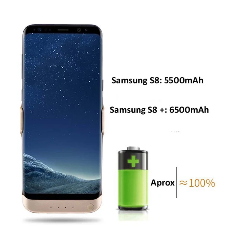 Чехол для зарядного устройства Samsung Galaxy S8 Plus + S 8 чехол аккумулятора чехлы
