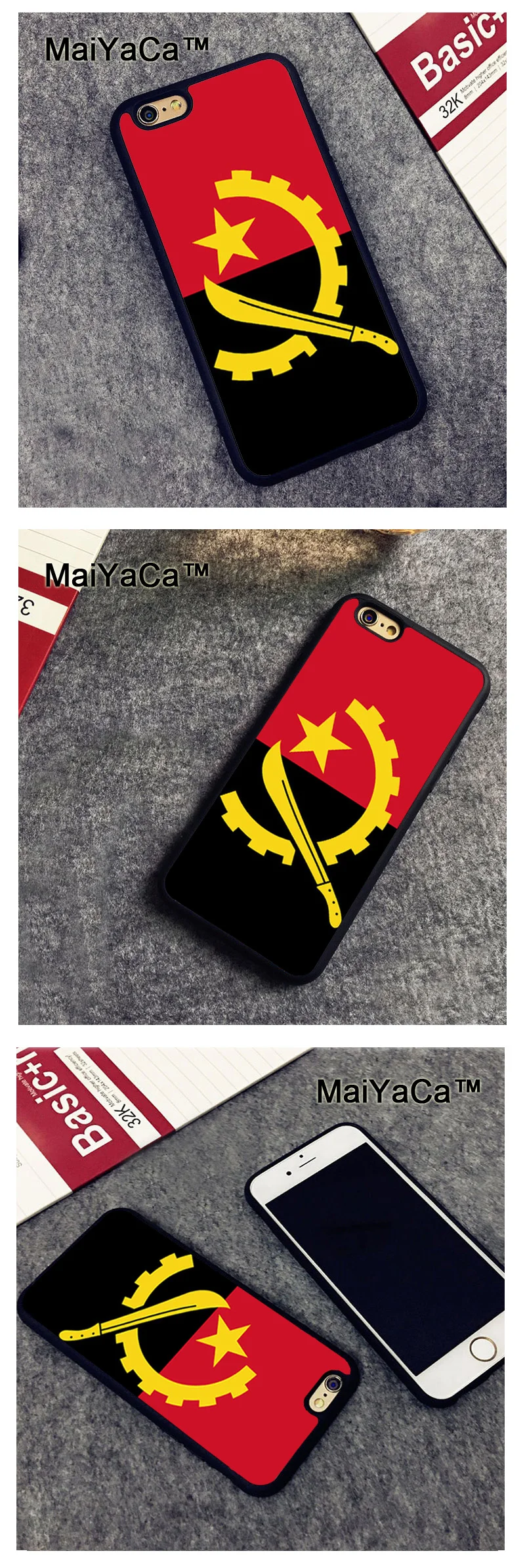 MaiYaCa Ангола флаг Мягкий ТПУ с рисунком чехол для iPhone 7 8 6 6 S Plus X XR XS Макс 5 5S SE чехол Коке