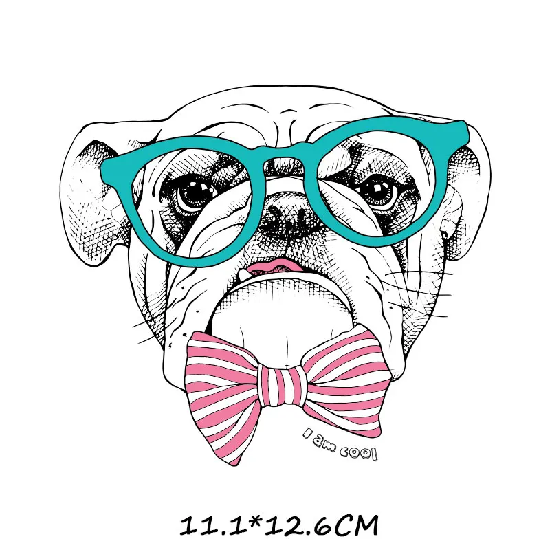 Милый Животные собака наклейки теплопередачи заплаты термо-передачей для декора одежды значки DIT футболка моющийся принт E - Цвет: 305