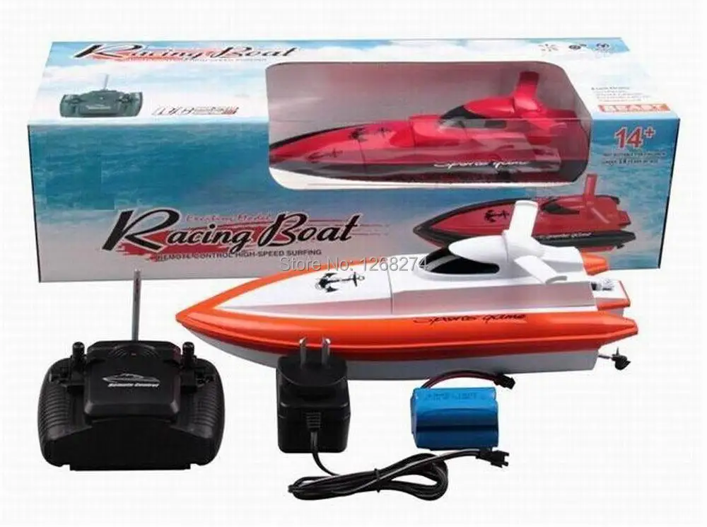 Бесплатная доставка высокоскоростной r/c лодки 4ch радио управления RC мини