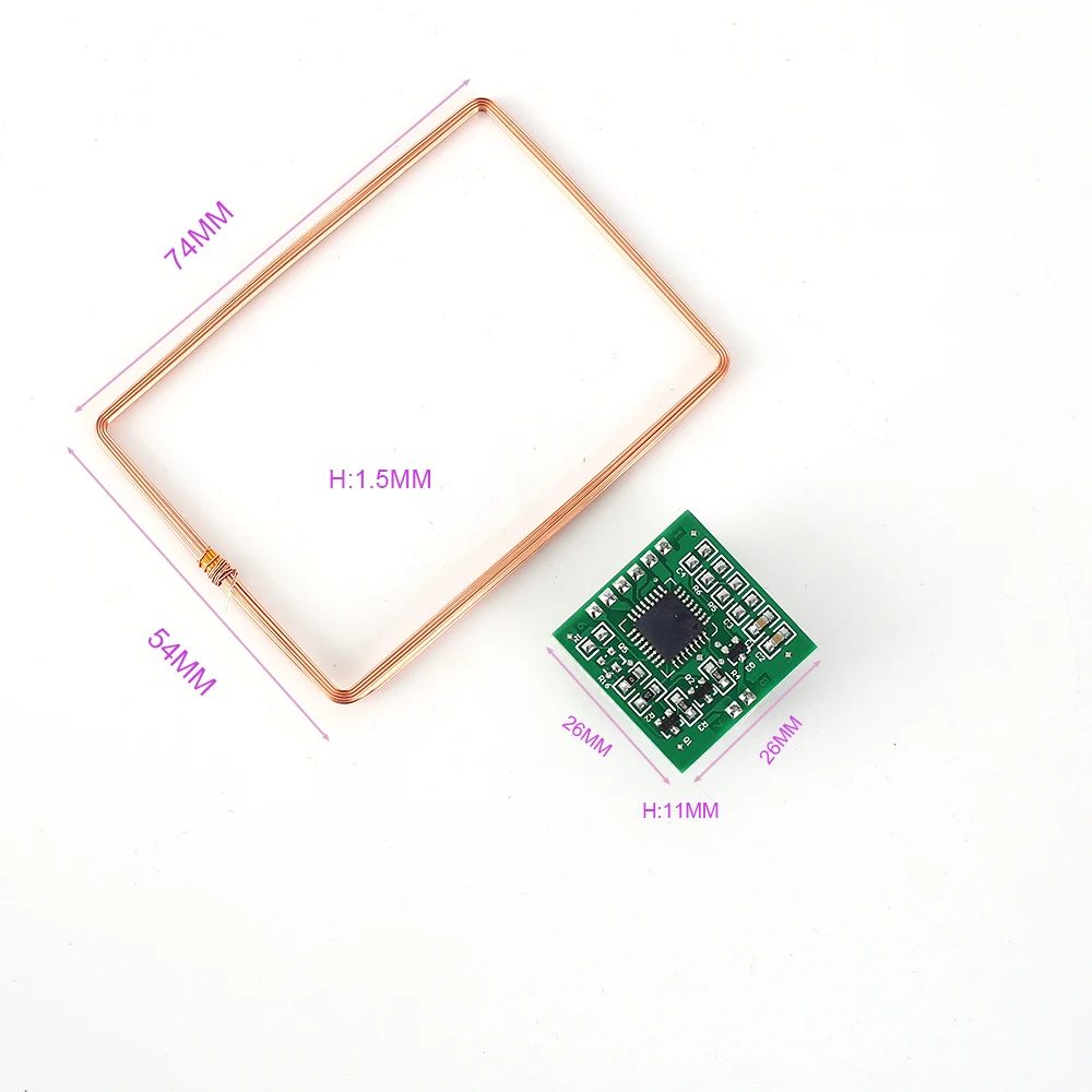 Беспроводной модуль RFID 134,2 кГц FDX-B EM4305 считыватель UART Бесконтактный контроллер с антенной