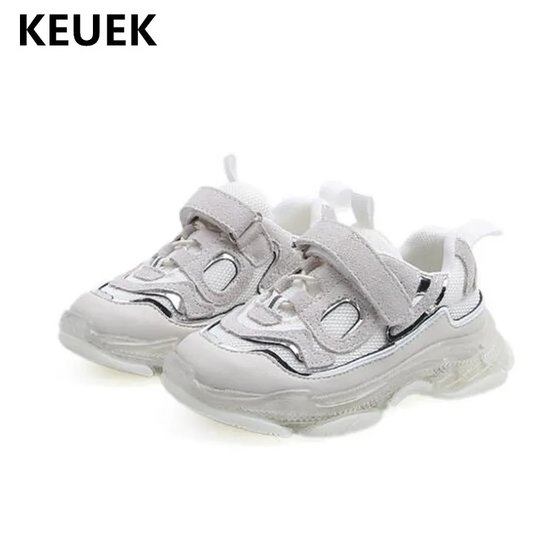 

New Children Shoes Breathable School Sneakers Boys Girls Casual Sports Shoes Student Mesh Hook & Loop Toddler Baby Flats 041