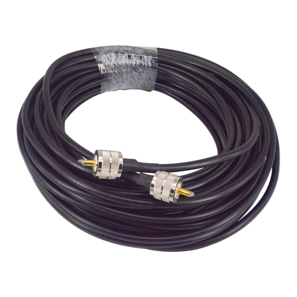 RG8X Coax Coaxial Antenna 15M Cable UHF Male to UHF Male Connectors 50 OHM Jumpers Amateur CB Radio Antenna Cable Wire цена RG8X Coax Coaxial Antenna 15M Cable UHF Male to UHF Male Connectors 50 OHM Jumpers Amateur CB Radio Antenna Cable Wire цены онлайн