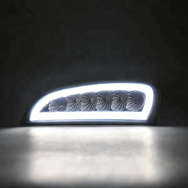 

E4 approved For Cayenne 2006-2010 2007 2008 2009 Clear Smoke lens Amber White LED DRL Turn Signal position Lights Lamp