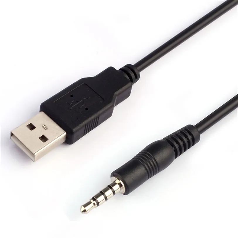 3 5 мм AUX аудио к USB 2 0 Мужской Кабель переходник для зарядки шнур автомобиля MP3 May31