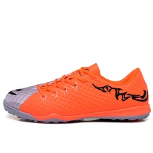 MAULTBY Men s Gray Orange TF Turf Sole Outdoor Cleats font b Football b font Boots